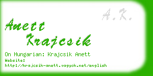 anett krajcsik business card